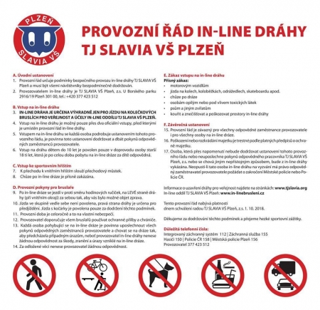 Provozní řád in-line dráhy TJ SLAVIA VŠ Plzeň